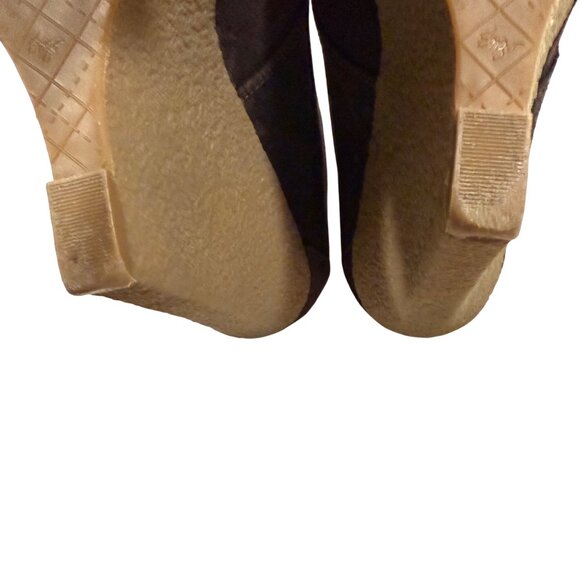 Enzo Angiolini Eaflory Brown Suede Wedge Heel Booties Size 7 - Picture 7 of 11